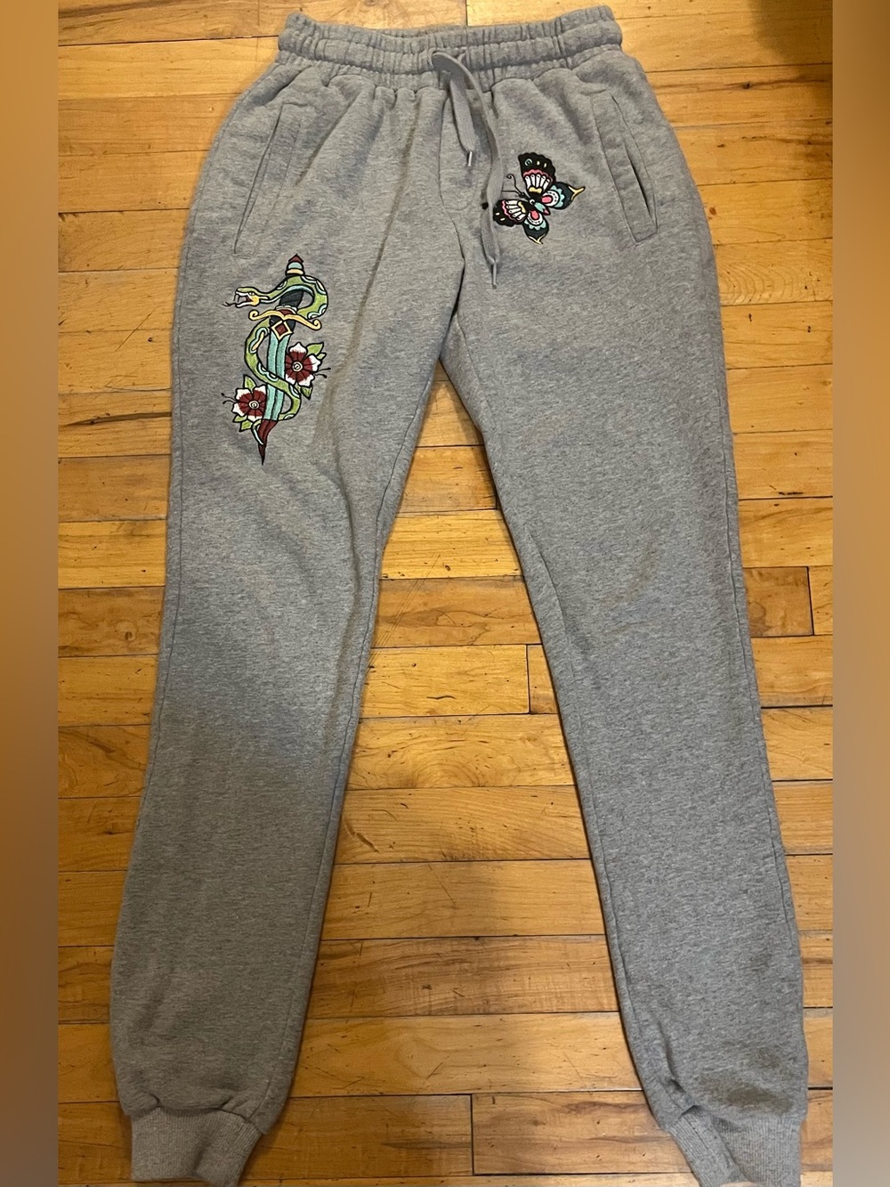 Standard Issue Embroidered Grey Joggers Size Small